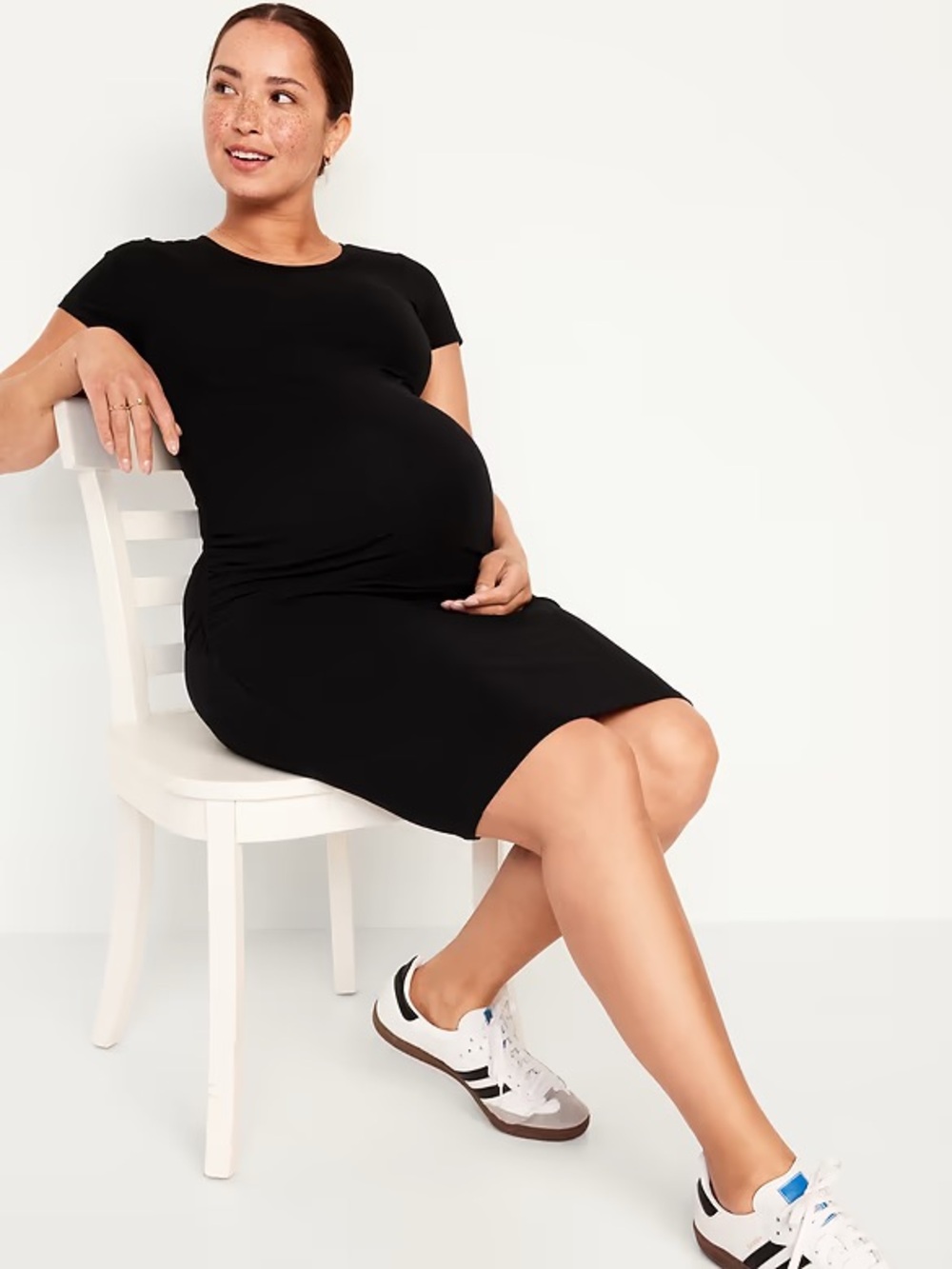 NWOT OLD NAVY | Black Short-Sleeve Bodycon Maternity Dress